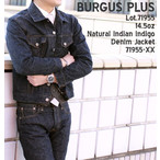 BURGUS PLUS fjWPbg Y o[KXvX Natural indian indigo Denim Jacket