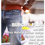 BURGUS PLUS W[Y Y o[KXvX Natural indian indigo Vintage Jeans Real Used