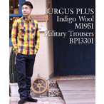 BURGUS PLUS JWApc Y o[KXvX Indigo Wool Miliraty Trousers