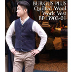 BURGUS PLUS Vc Y o[KXvX Quilted Wool Work Vest D2827